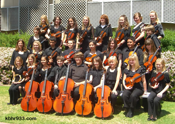 The middle school and elementary students of the Steven G. Mihaylo Concert Orchestra