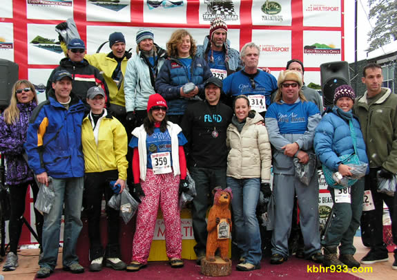 These athletes competed in the first Conquer the Bear challenge, which was the 10K snowshoe race in February. The overall winners in snowshoeing, biking, paddling and running events will earn the Conquer the Bear title.