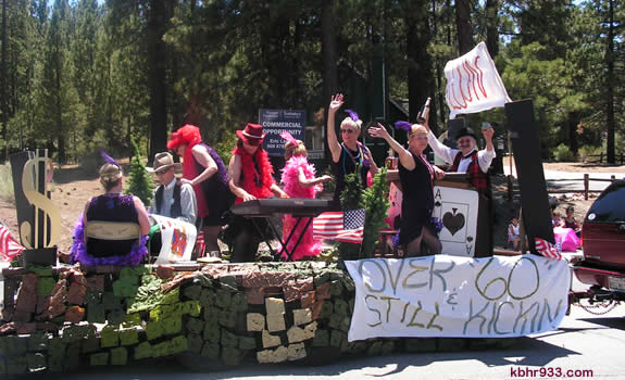 The Chambermaids of the Big Bear Chamber of Commerce took first place in the service float category.