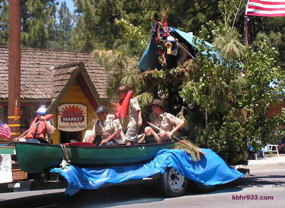 Local Boy Scouts and Cub Scouts designed their float, which earned them the top prize in the youth division.