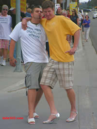 Cliff Sliger and Jason Rice, pumped up for last year's walk.