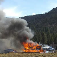Five fire agencies responded to Saturday's structure fire.