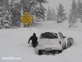 Even four-wheel drive vehicles have been getting stuck...